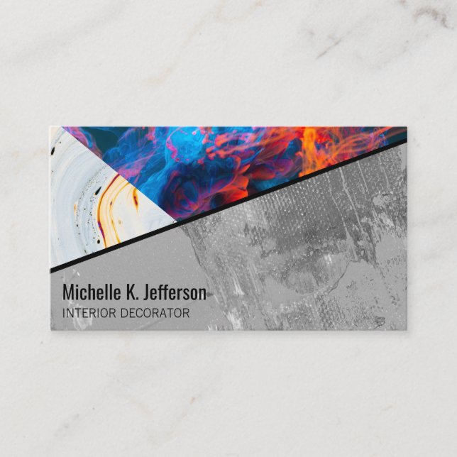 Color Block | Abstract Art Business Card (Front)