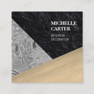 Color Block   Abstract Art   Interior Designer Square Business Card