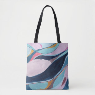Color Block Abstract Art Painting Tote Bag