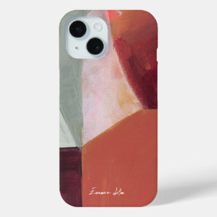 Color block Abstract Art Personalized Name iPhone 15 Case