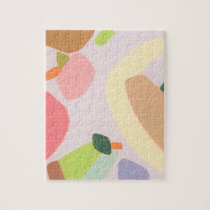 Color Block Abstract Art Unique Holiday Gift Jigsaw Puzzle