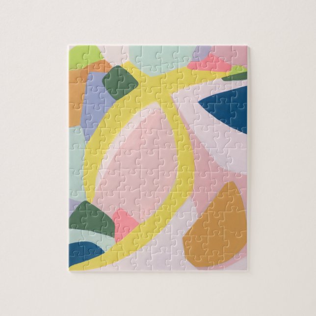 Color Block Abstract Art Unique Holiday Gift Jigsaw Puzzle (Vertical)