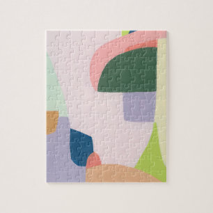 Color Block Abstract Art Unique Holiday Gift Jigsaw Puzzle
