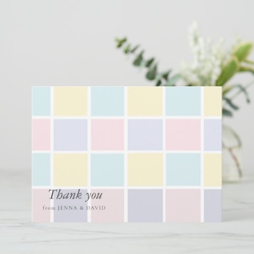 Color Block Baby Shower Thank You Card