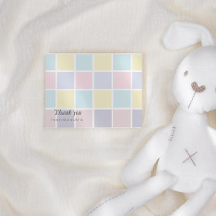 Color Block Baby Shower Thank You Card