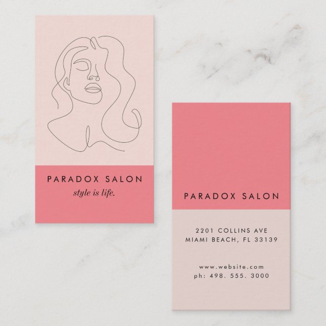 Color Block Beauty Business Card (Front/Back)