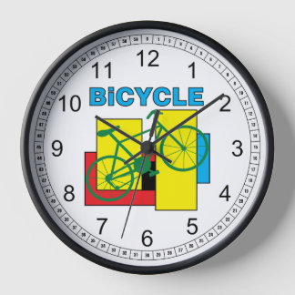 Color Block Bike Clock
