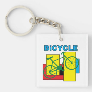 Color Block Bike Keychain