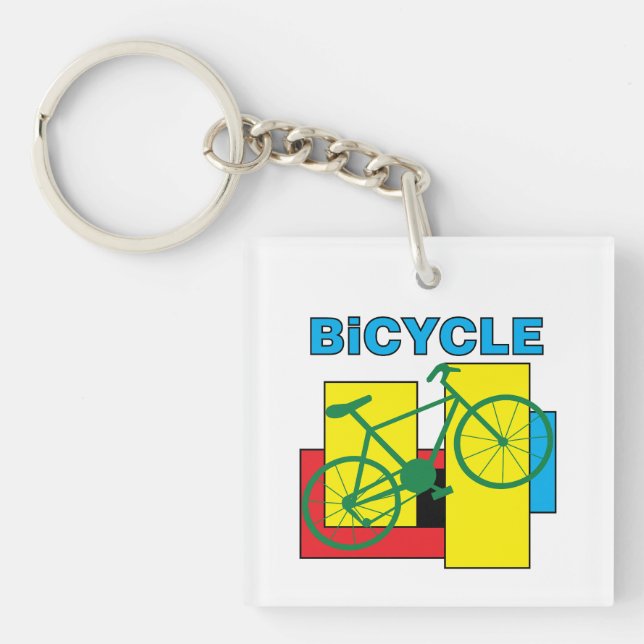 Color Block Bike Keychain (Front)