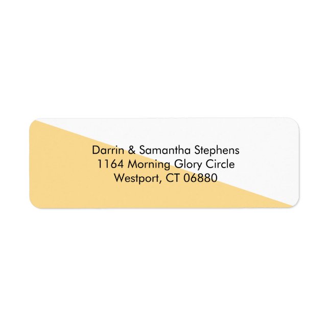 Color Block - Butter Small Custom Address Labels (Front)