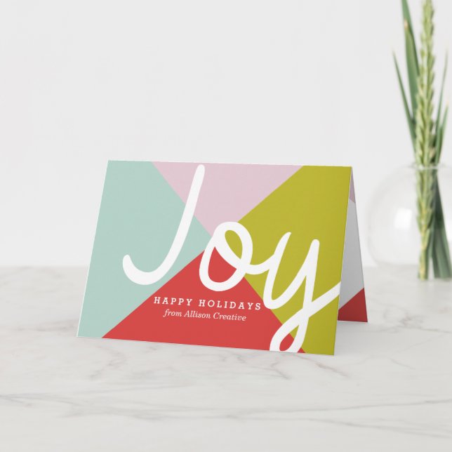 Color Block Corporate Holiday Card (Front)