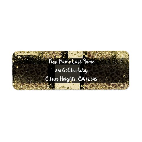 Color Block Cream Ivory Black  Leopard Cheetah Label