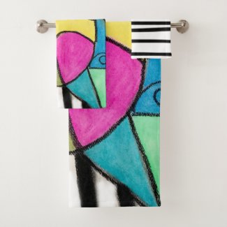 Color Block Cubism Bold Lips Quirky Eyes Colorful