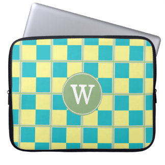 Color Block Custom Monogram Laptop Bag