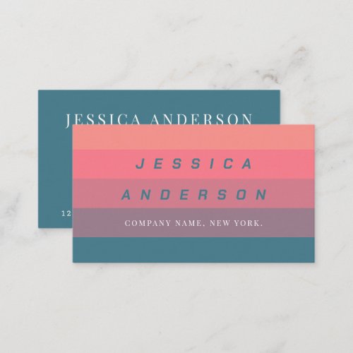 Color Block Design with Custom Name Professional B Business Card