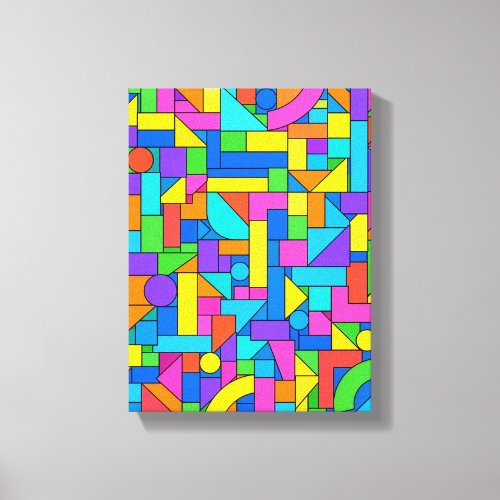 Color Block Disorder Canvas Print