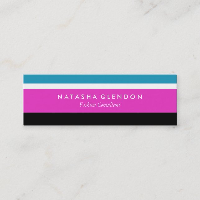 Color Block Fashion Consultant Business Card (Front)