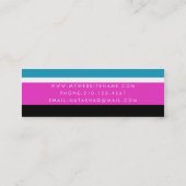 Color Block Fashion Consultant Business Card (Back)