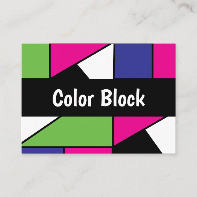 Color Block Geometric Business Card (Front)