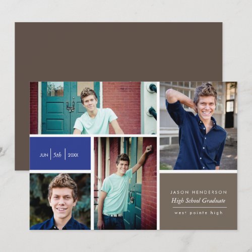 Color Block Grad Announcement by Origami Prints