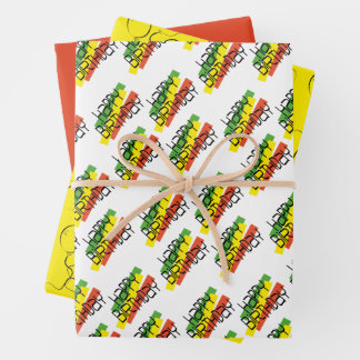 Color Block Happy Birthday Occasion Wrapping Paper Sheets