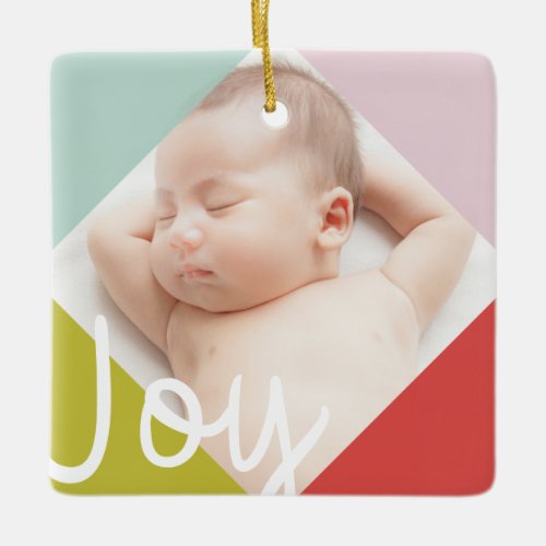 Color Block Joy Metal Ornament