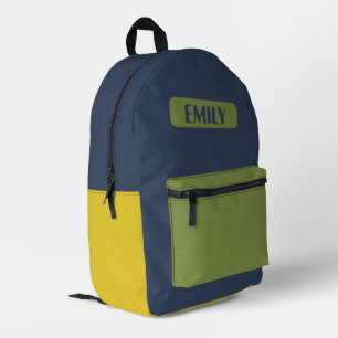 Color Block Kids Backpack - Personalized Name