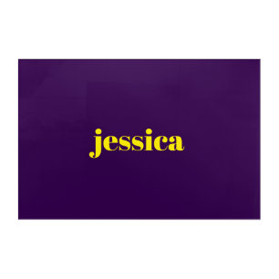 Color block minimalist custom name acrylic print
