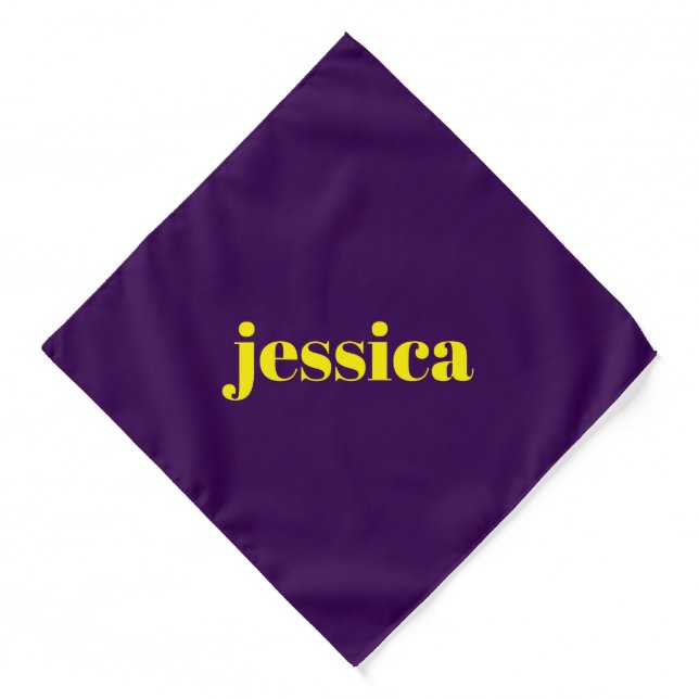Color block minimalist custom name  bandana (Front)