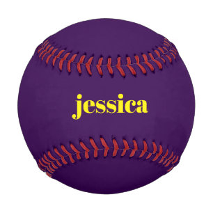 Color block minimalist custom name baseball