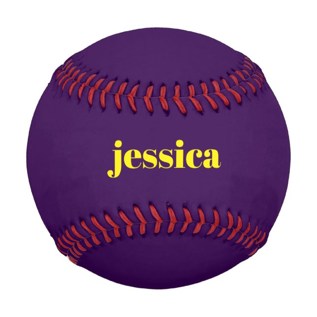 Color block minimalist custom name  baseball (Front)
