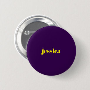 Color block minimalist custom name button