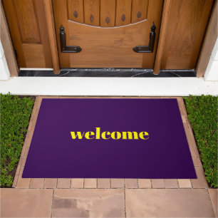 Color block minimalist custom name doormat