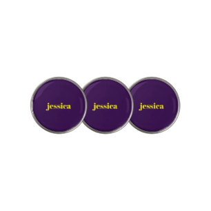 Color block minimalist custom name  golf ball marker