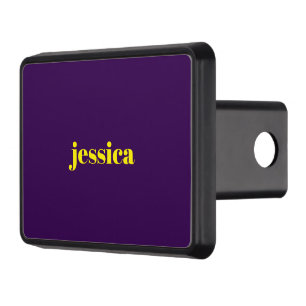 Color block minimalist custom name hitch cover