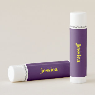 Color block minimalist custom name lip balm