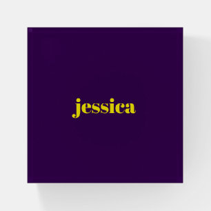 Color block minimalist custom name paperweight