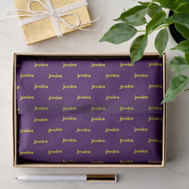 Color block minimalist custom name  tissue paper (Gift)