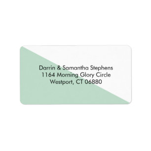 Color Block - Mint Personalized Address Labels
