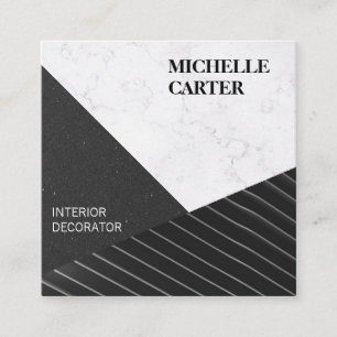 Color Block   Modern Art   Interior Designer Square Business Card