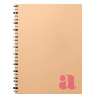 Color Block Monogram Initial Letter Notebook