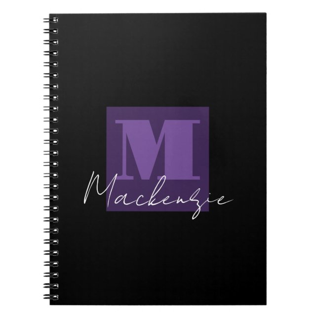 Color Block Monogram  Notebook (Front)