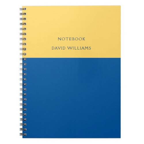 Color Block Name Blue Yellow Notebook