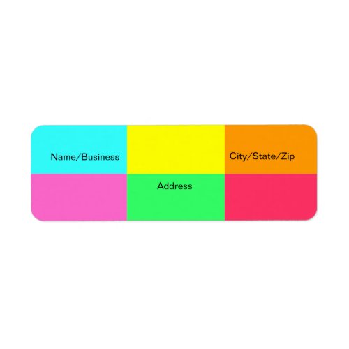 Color Block Party Label