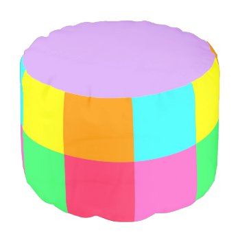 Color Block Party_where Did You Get That?! Pouf by FUNauticals at Zazzle