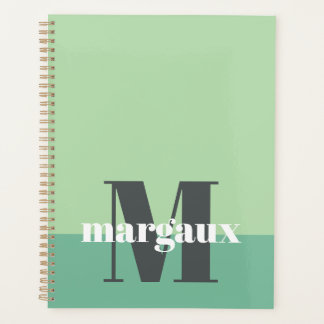 Color Block Pastel Personalized Monogram Name Planner