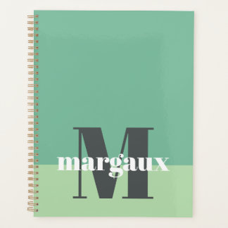 Color Block Pastel Personalized Monogram Name Planner