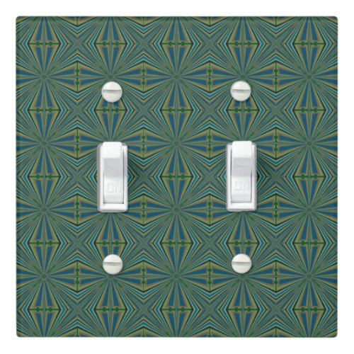 Color Block Pattern Blue Green Turquoise Orange  Light Switch Cover
