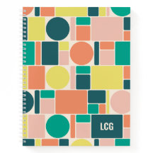 Color Block Patterned Personalized Notebook