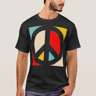 Color Block Peace Sign Pullover 